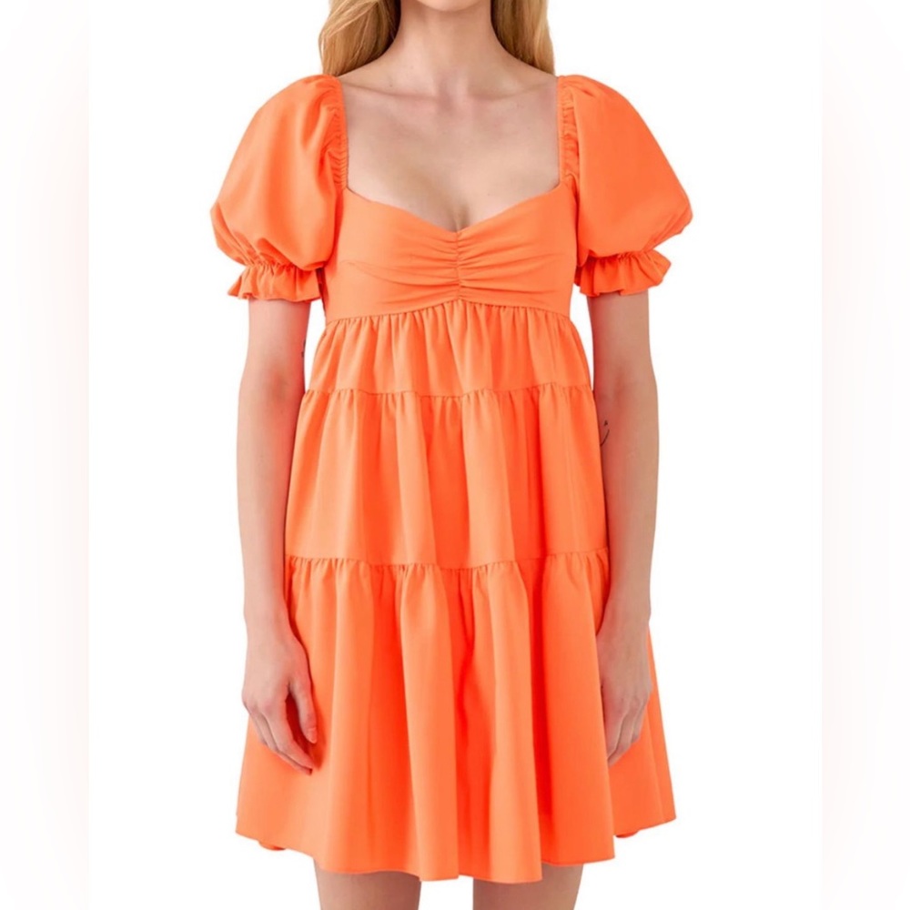 Endless Rose Ruffle Sweetheart Tiered Mini Dress
